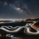 Scenic winding mountain road of Jebel Hafeet with hairpin turns in UAE