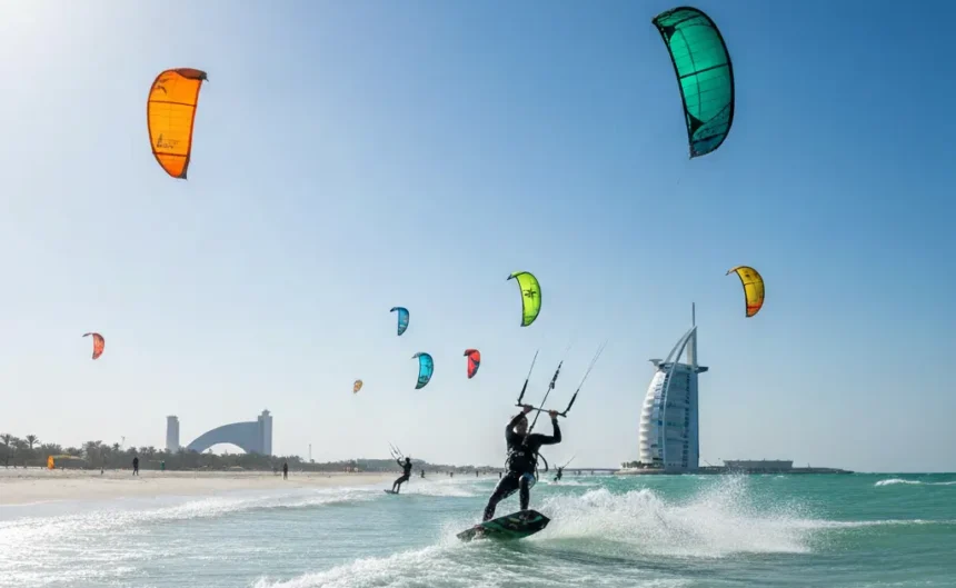 Kite Beach dubai coastline in Jumeirah Dubai