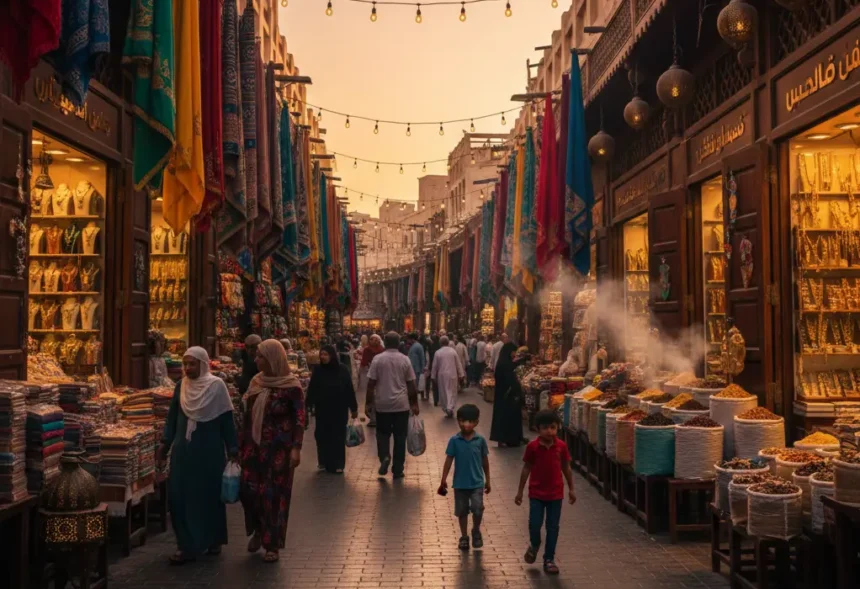 Mina Market Dubai traditional street shopping area