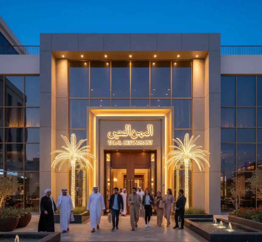Talal Restaurant exterior in the UAE showing welcoming entrance