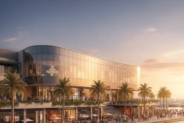 The Galleria Al Maryah Island waterfront exterior view in Abu Dhabi