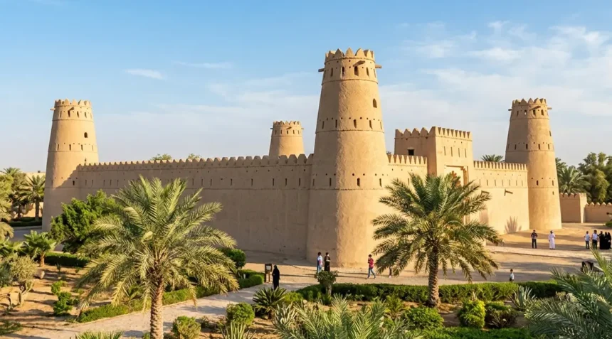 Al Jahili Fort exterior view in Al Ain UAE