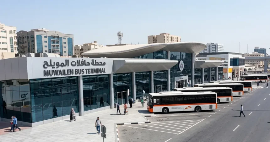 Muwaileh Bus Terminal Sharjah main entrance view