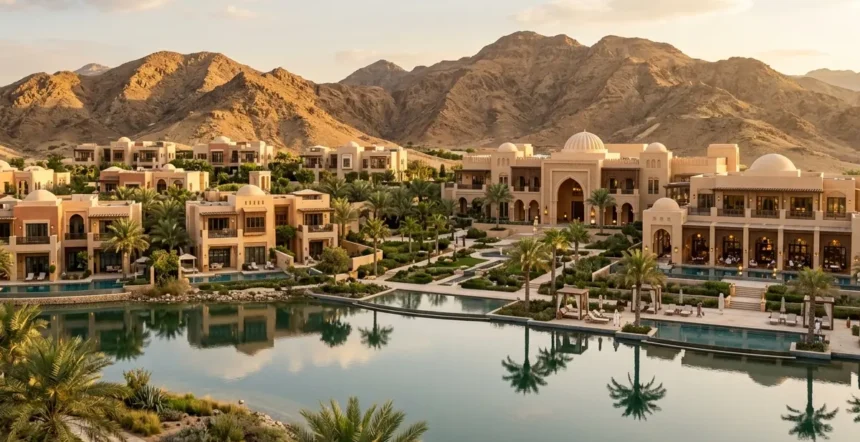 Luxury villas and suites at The Springs Souk surrounded by natural scenic beauty