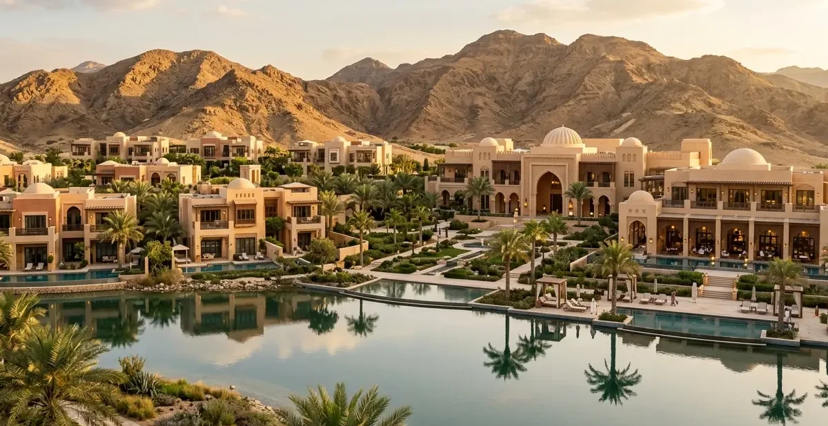 Luxury villas and suites at The Springs Souk surrounded by natural scenic beauty