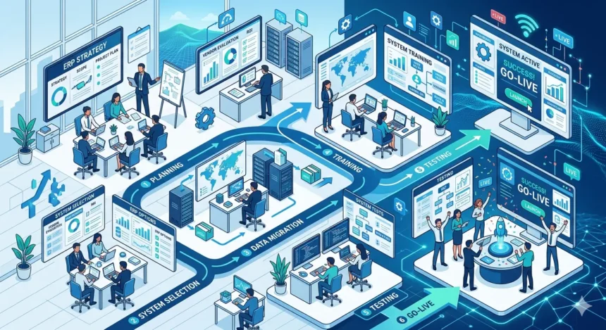 Step-by-step ERP implementation process for business transformation