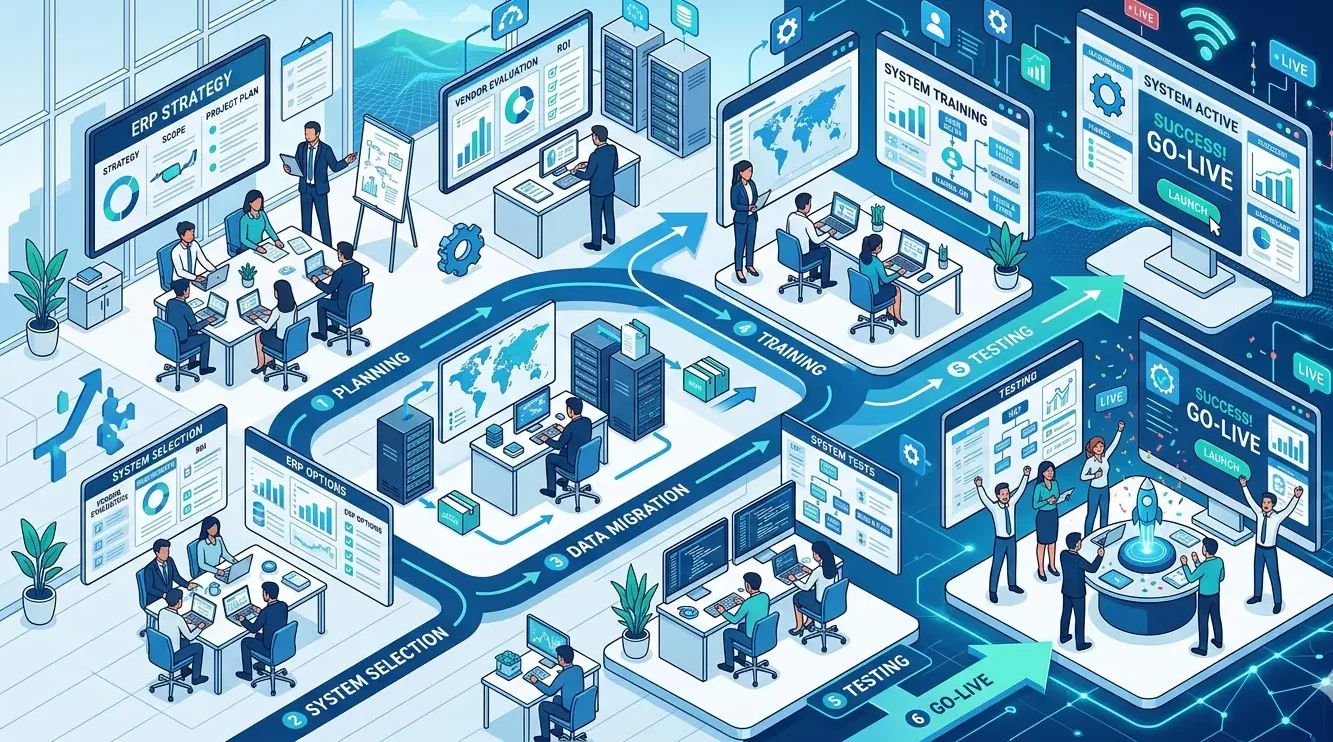 Step-by-step ERP implementation process for business transformation