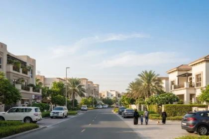 Residential streets and family homes in Al Warqa 1 Dubai