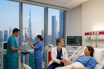 Expert cardiac care team treating a heart attack patient in Dubai