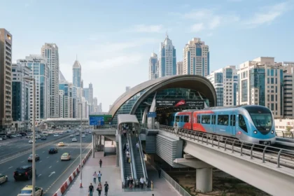 Internet City Metro Station beside Sheikh Zayed Road in Dubai